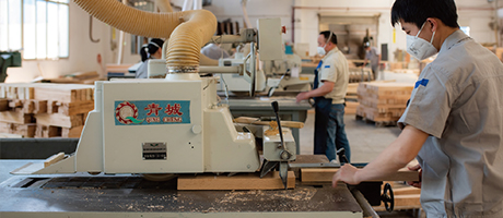 Custom hotel furniture factory with advanced production equipment and modern workshop environment